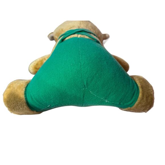 VTG 17” Etone Irish Teddy Bear Plush Green Overalls & Hat St. Patrick’s Day NJ - Picture 5 of 10